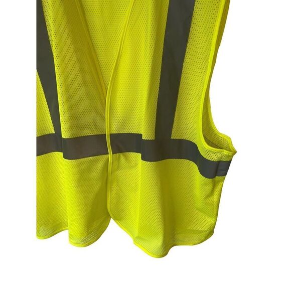 Safety Vest MCR Safety Unisex 2X High Visibility Yellow Reflective Netted NEW - Picture 5 of 7